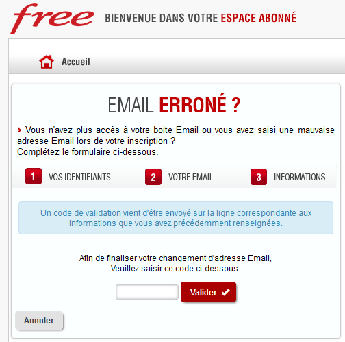 Nouvelle procédure pour le changement de mail de contact des abonnés